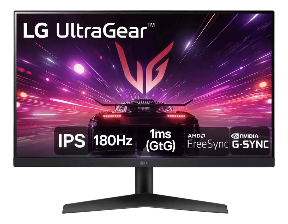 Monitor Gamer LG UltraGear 24" 24GS60F-B IPS Full HD 180Hz 1ms NVIDIA G-SYNC AMD FreeSync HDR10 sRGB 99% HDMI DisplayPort Mercado Livre