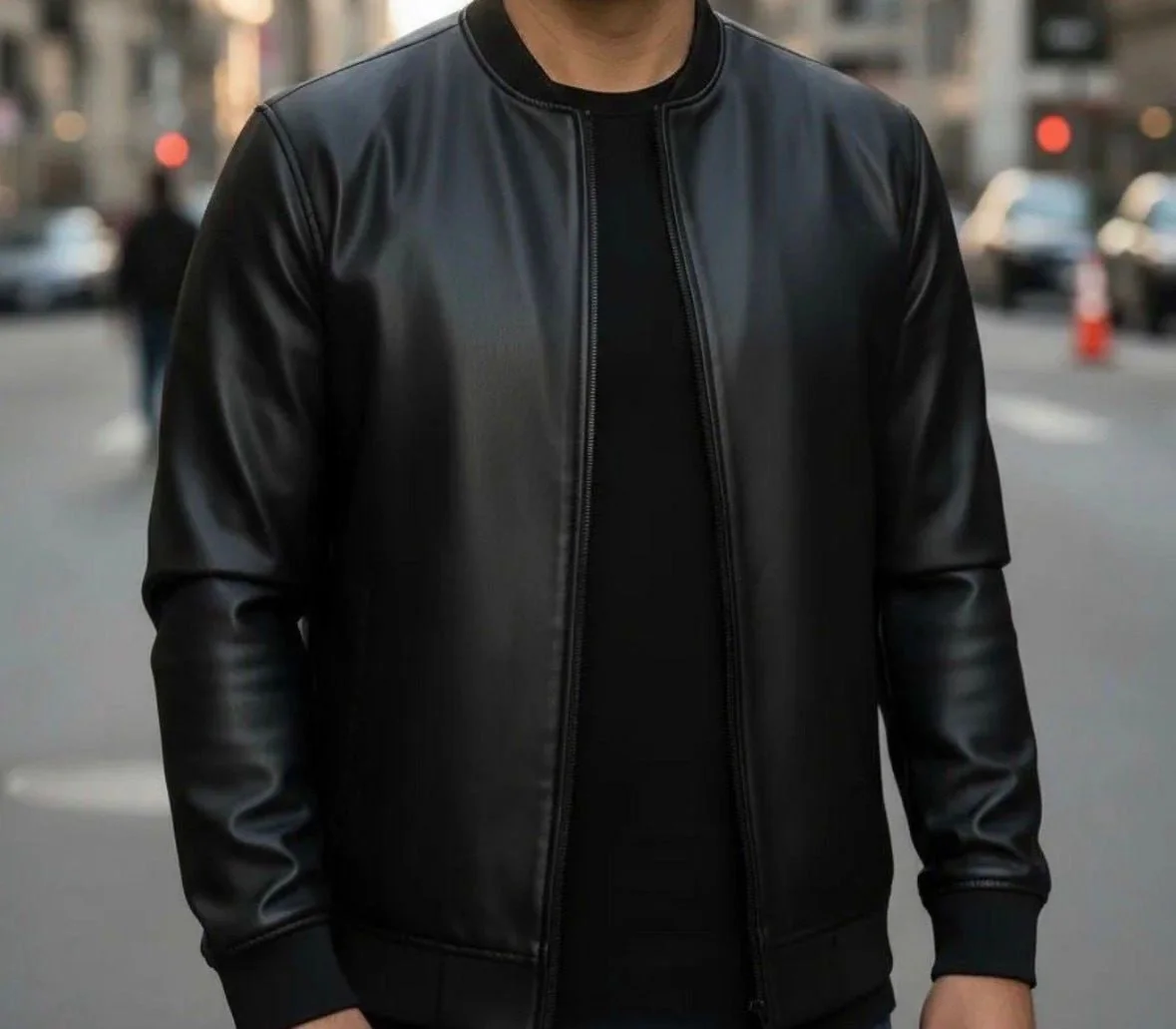 Jaqueta Bomber Courino Masculina com Zíper e Bolso Mercado Livre