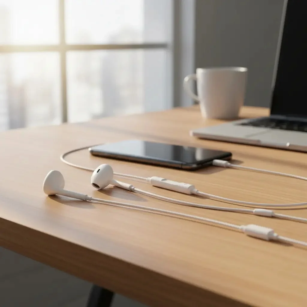 Fone De Ouvido Com Fio Microfone Tipo C In-ear Cabo 1 Metro Branco