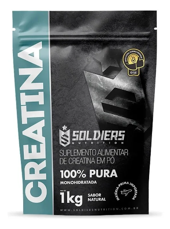 Creatina 1kg Suplemento Monohidratada em Pó 100% Pura Soldiers Nutrition Mercado Livre