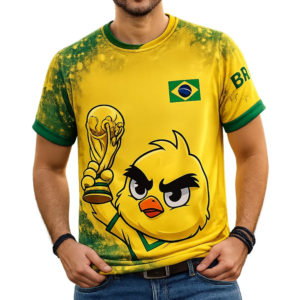 Camiseta do Brasil Copa Personagem e Número 10