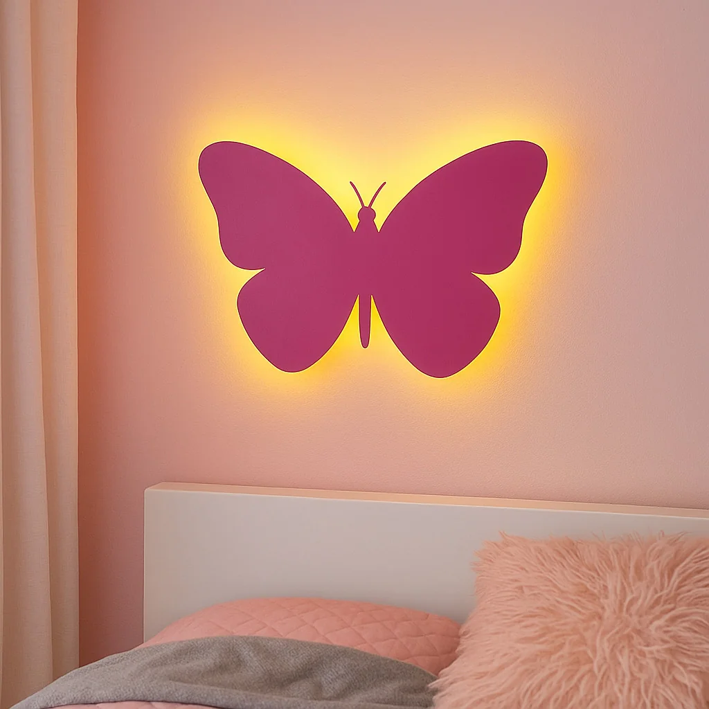 Luminária Led Borboleta Sem Fio Abajur Infantil Decorativo para Quarto de Menina Shopee