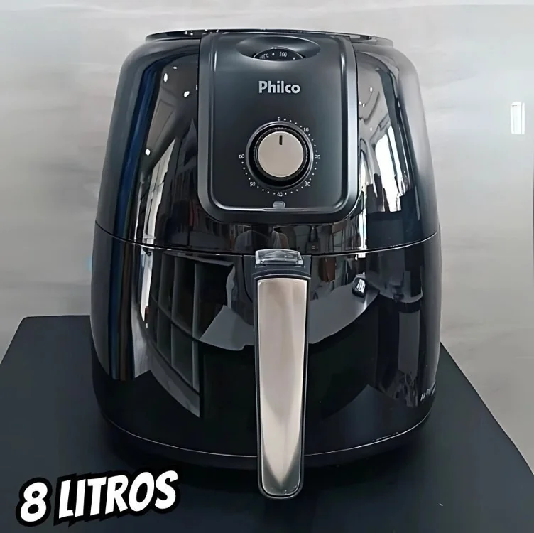 Fritadeira Air Fryer Philco 8,1l Sem Óleo Pfr13p Preto 220v