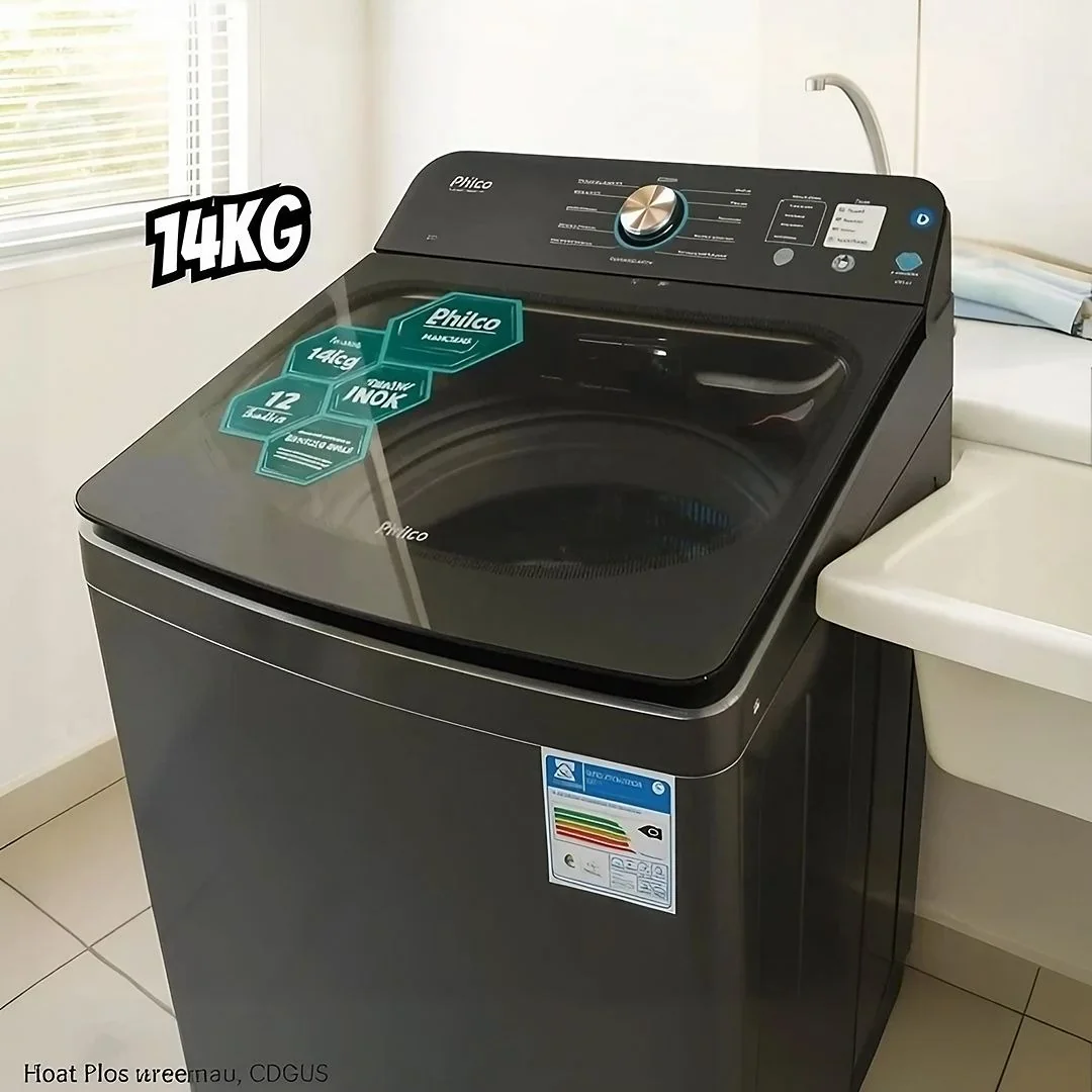 Máquina de Lavar 14 Kg Philco PLR14B 12 Programas de Lavagem 220V