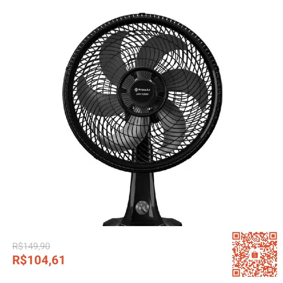 Ventilador de Mesa Prime Air Maxx Force 6 pás 60W AVTE01