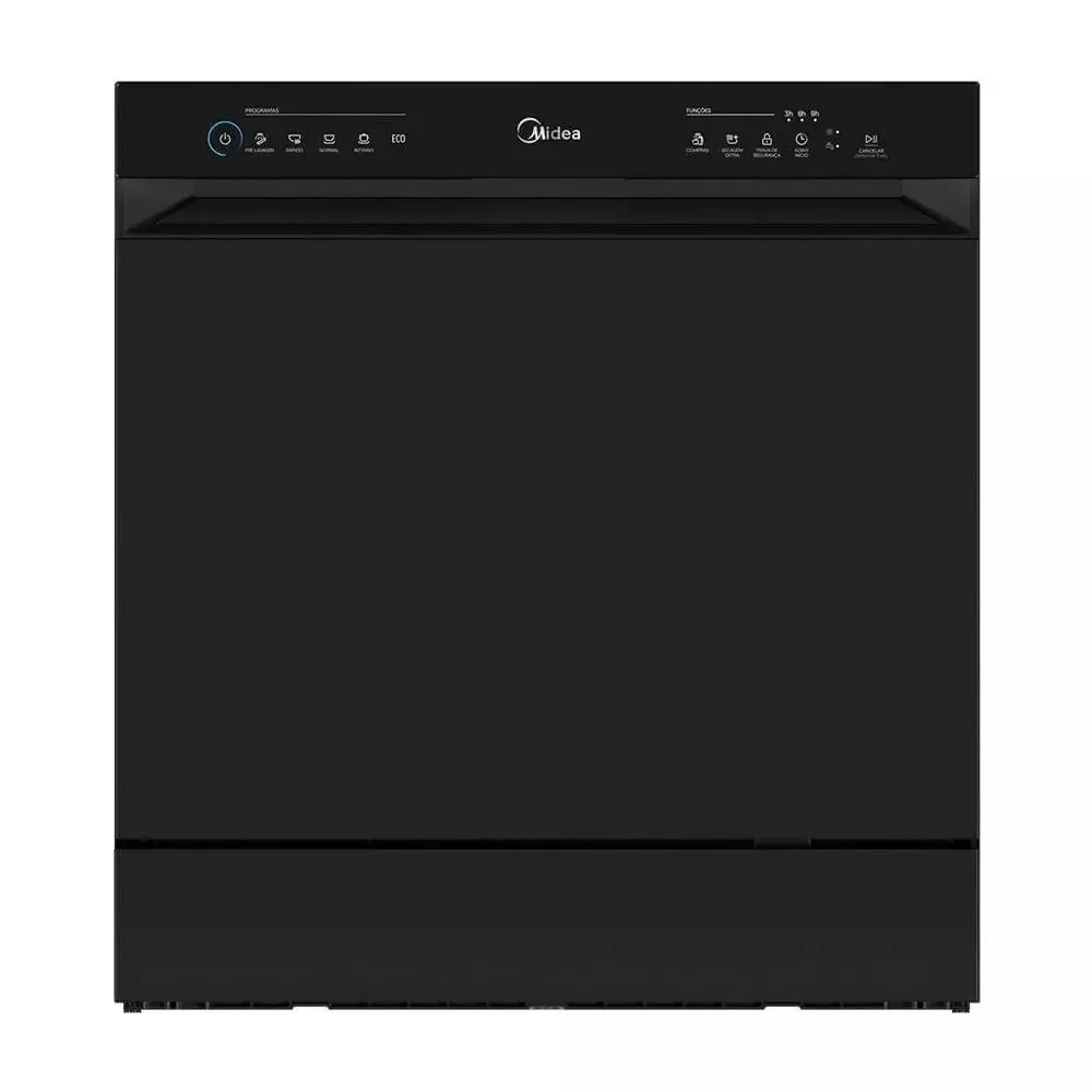 Lava Louças 8 Serviços Preta Touch Plus Midea MDWTF08B2 220V