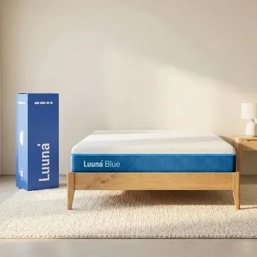 Colchão Casal Luuna Blue, Espuma 21 Cm Com Bloqueio De Movimento, 10 Anos De Garantia Branco