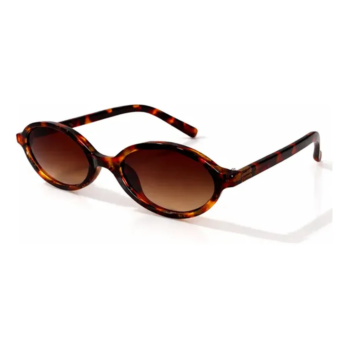Óculos de Sol Feminino Oval Retrô Tartaruga Marrom Mercado Livre