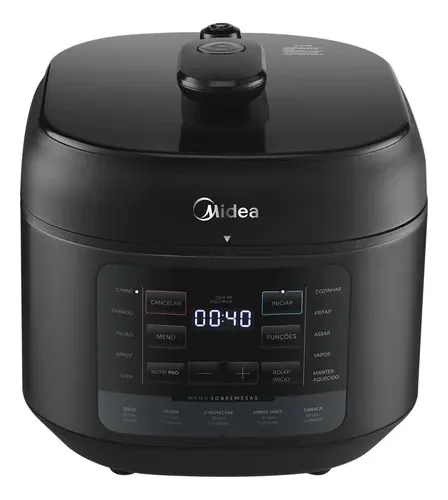 Panela De Pressão Elétrica 5l Nutripro Preta Midea Cor Preto 127v