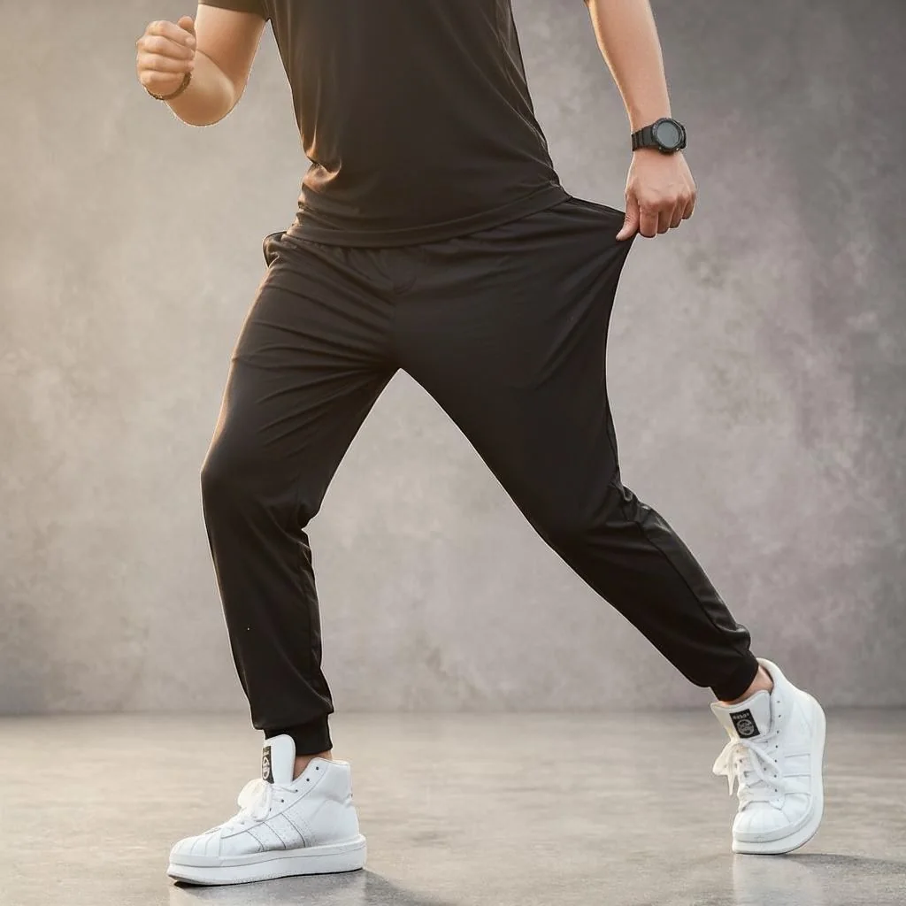 Kit 2 Calça Jogger P ao G4 Helanca para Treino/Academia Esportiva Masculina Original com Punho Shopee
