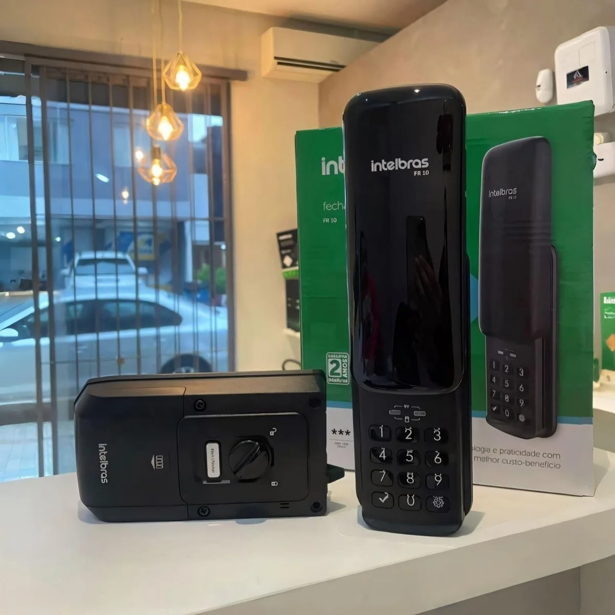 Fechadura Digital De Sobrepor Com Senha Fr 10 Preto Intelbras