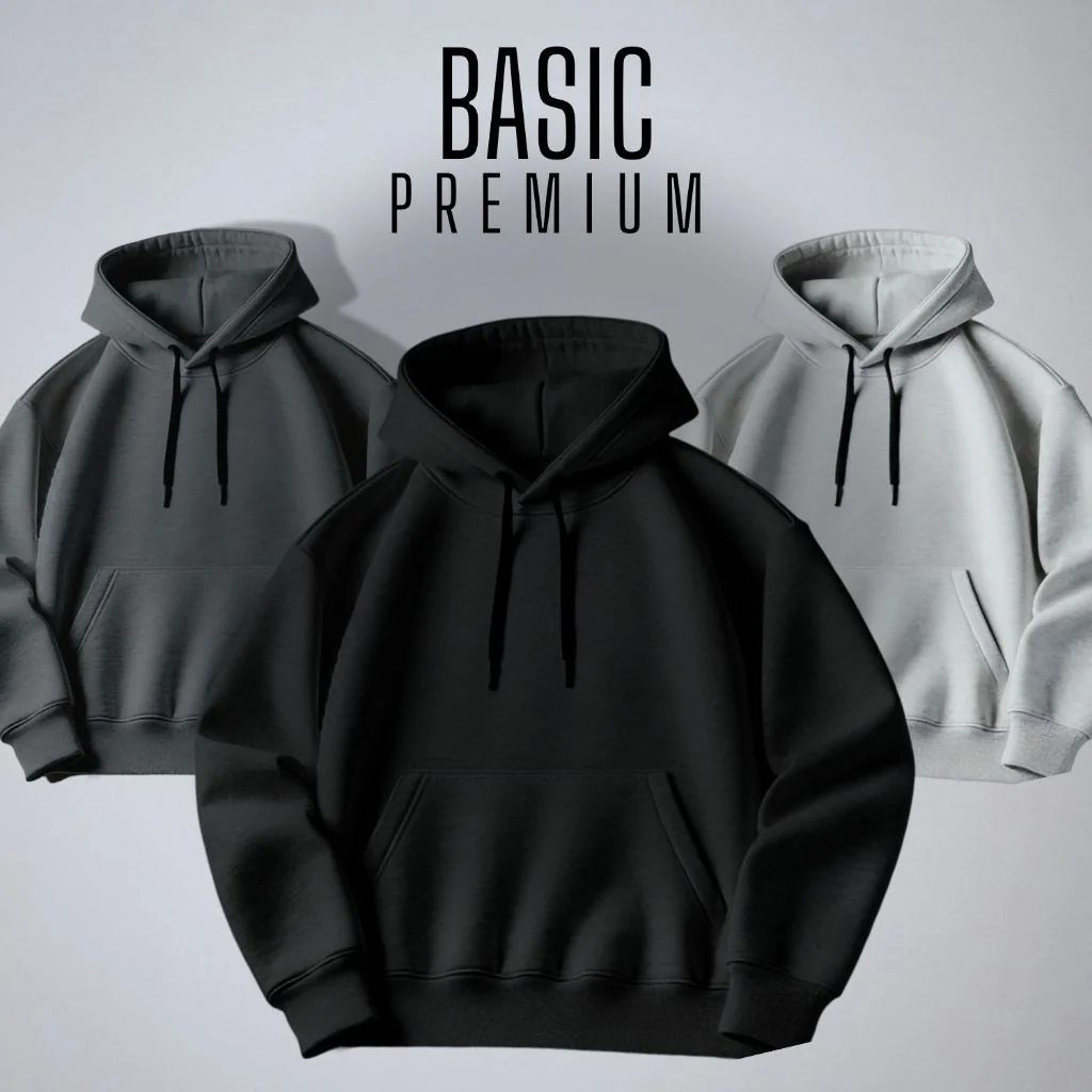 Moletom Liso Premium Básico Blusa De Frio Casaco Flanelado Masculino Feminino Canguru Capuz e Bolso Shopee