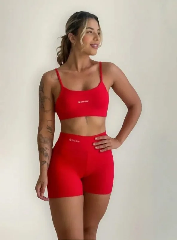 Conjunto Fitness Virginia Top Shorts Meia Coxa Cintura Alta Mercado Livre