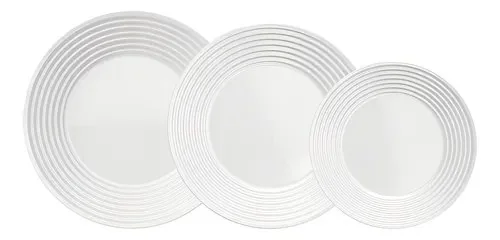 Aparelho Jantar Saturno Nadir Opaline 12 Peças Cor Branco Liso
