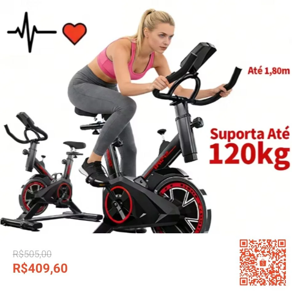 Bicicleta Bike Ergometrica Spinning Academia Fitness Profissional 120kg