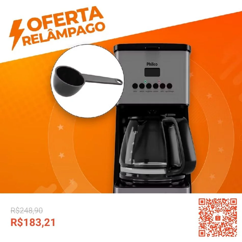 Cafeteira 40 Cafezinhos PCF40B Painel Digital Philco