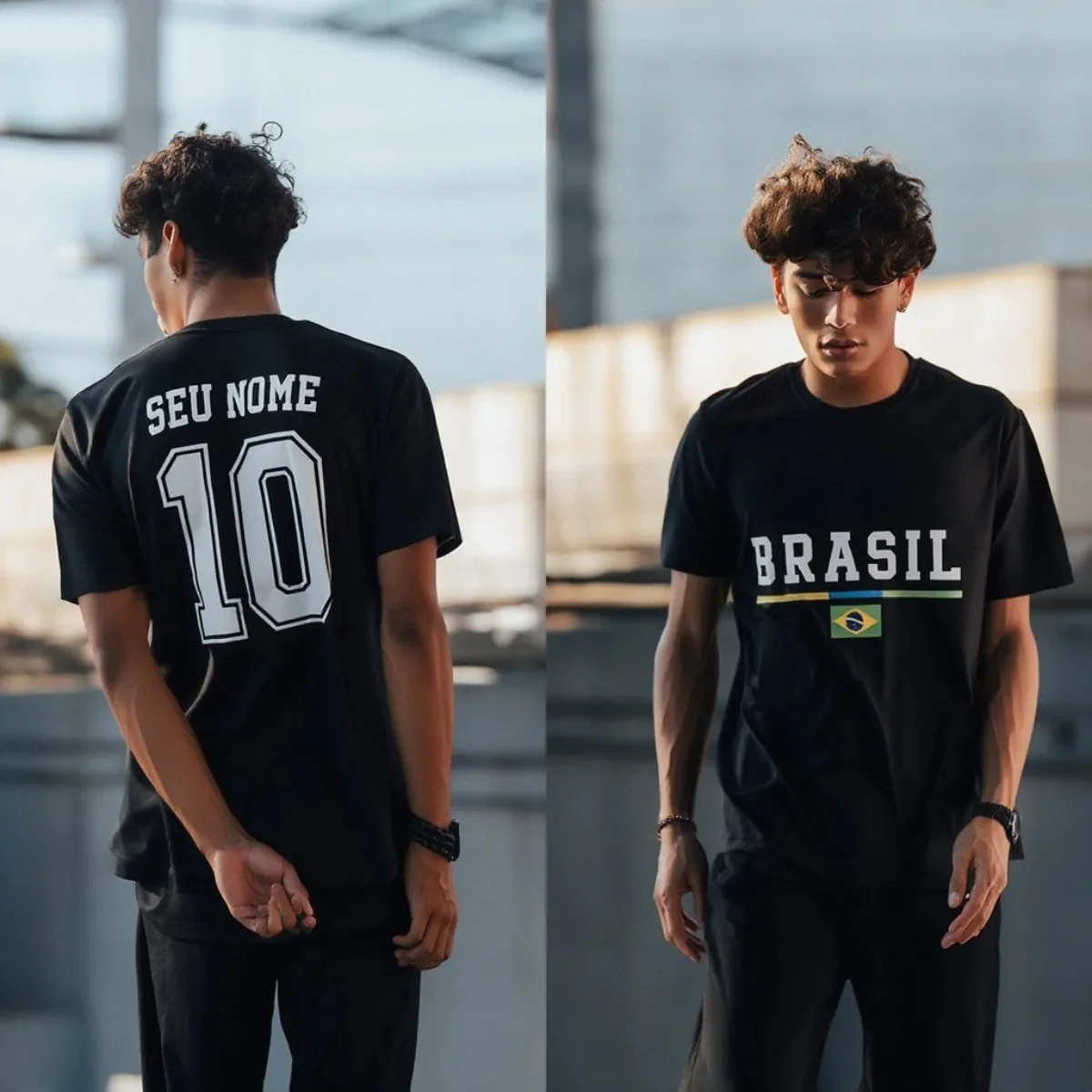 Camisa Brasil Personalizada 100% Algodão Mercado Livre