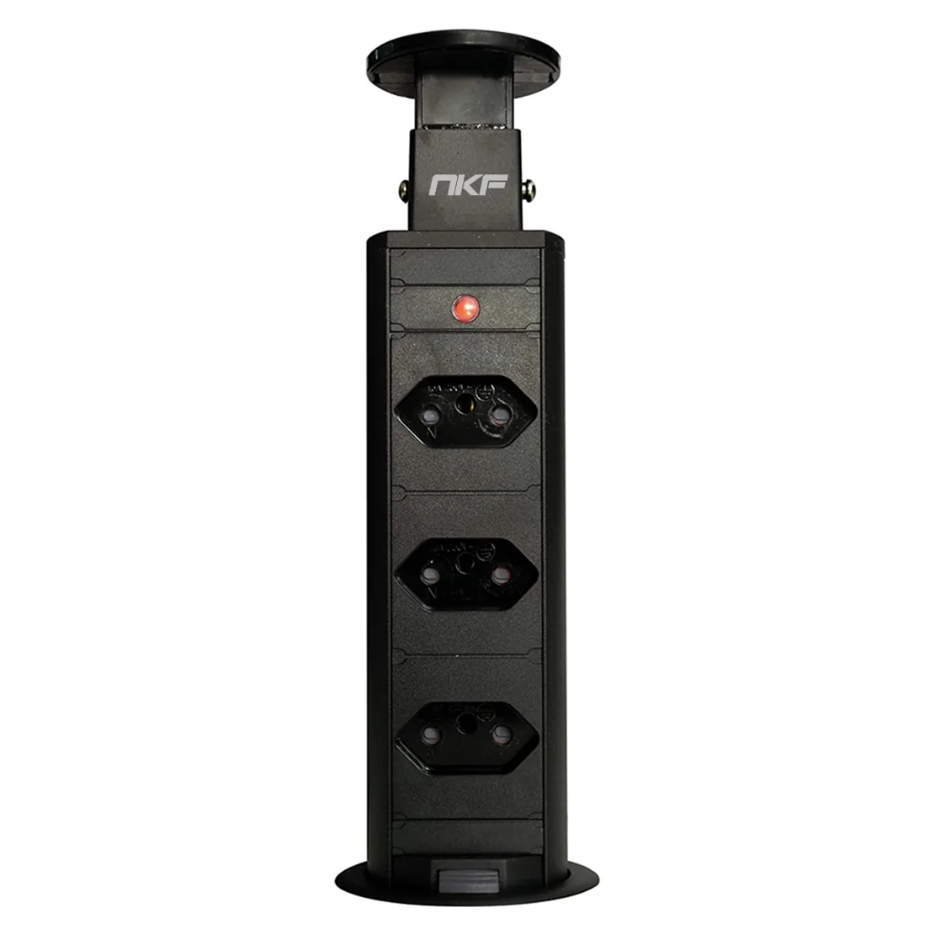 Torre de Tomada de Embutir Retrátil Mesa Multiplug 3 Tomadas Torre de Tomada 20 Amperes Shopee