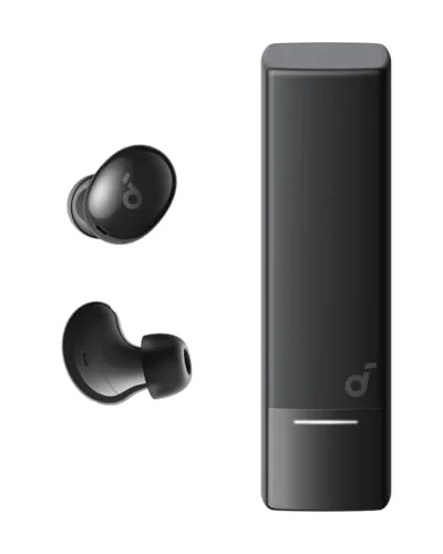 soundcore A30i da Anker, Fone de Ouvido Bluetooth 5.4 Sem Fio, com Cancelamento de Ruído Ativo, Design Tipo Batom, Compacto e Leve, 15H de Reprodução com ANC Ligado, IP54, fone TWS, Buds, Preto