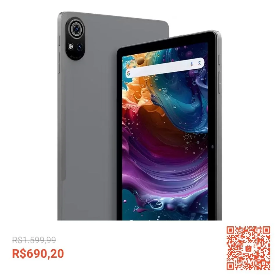 Tablet 15 PRO Wifi com chip 10.1 8000mah Android 14, Teclado+Mouse 8GB RAM 512GB Câmera Bluetooth