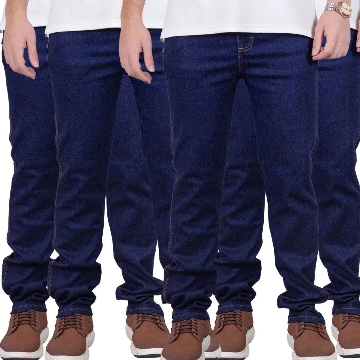 Kit Com 4 Calças Jeans Masculina Lycra Elastano Reforçada Mercado Livre