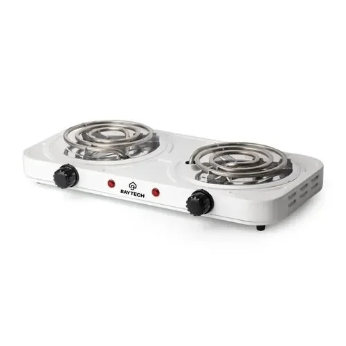 Fogão Cooktop Fogareiro Elétrico Portátil 2 Bocas 2000w Branco 127v