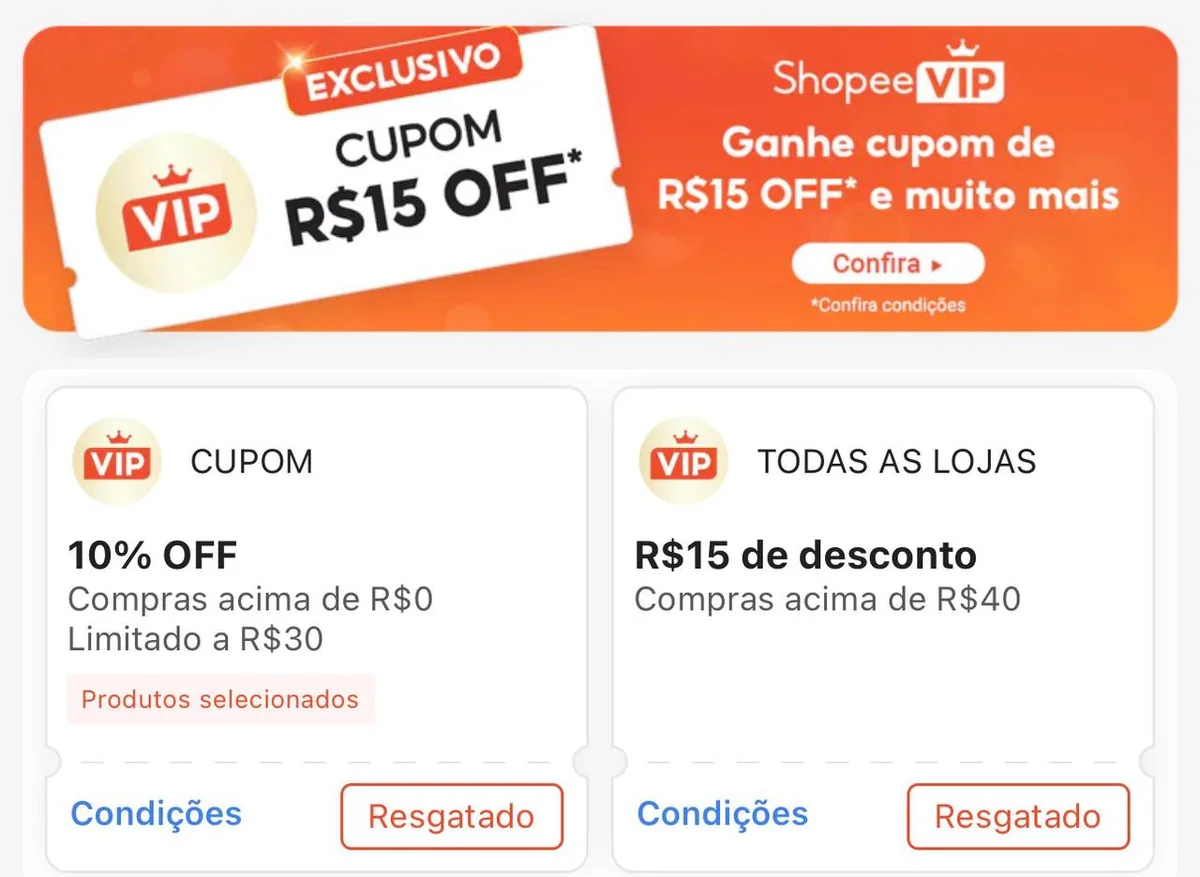 Resgate aqui os cupons:
