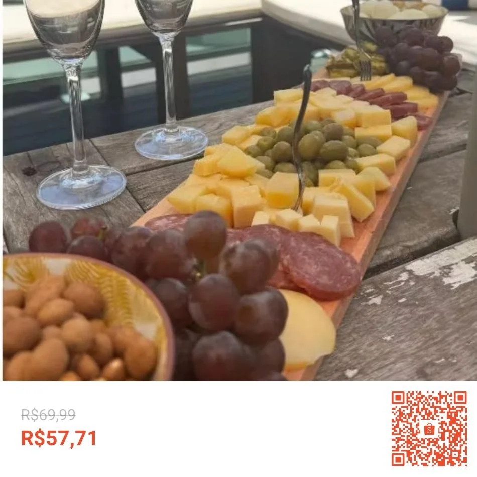 Tábua De Corte Frios Aperitivos Petisqueira 70cm por 14cm