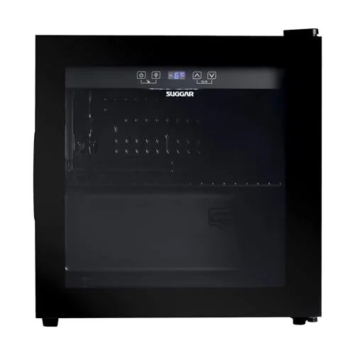 🔥 PARCELADO! Cervejeira Suggar 48L 220V Preta com Porta de Vidro