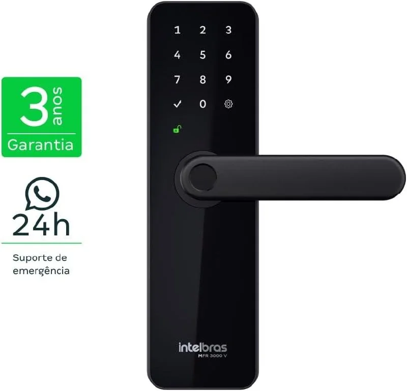 🔥 PARCELADO! Fechadura Inteligente de Embutir MFR 3000 V Intelbras