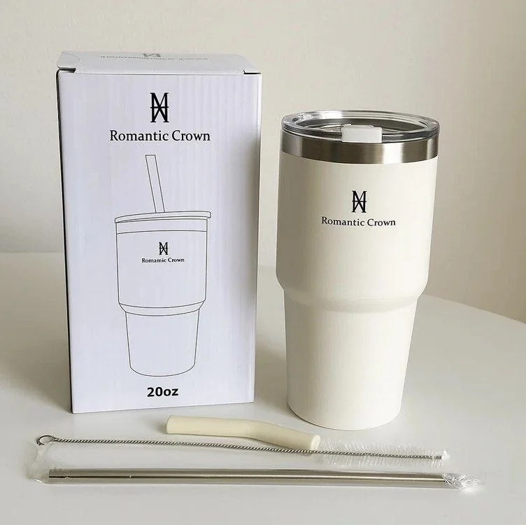 Copo Térmica 600ml Inox Anti-vazamento Para Café/chá/bebidas Preto Lisa