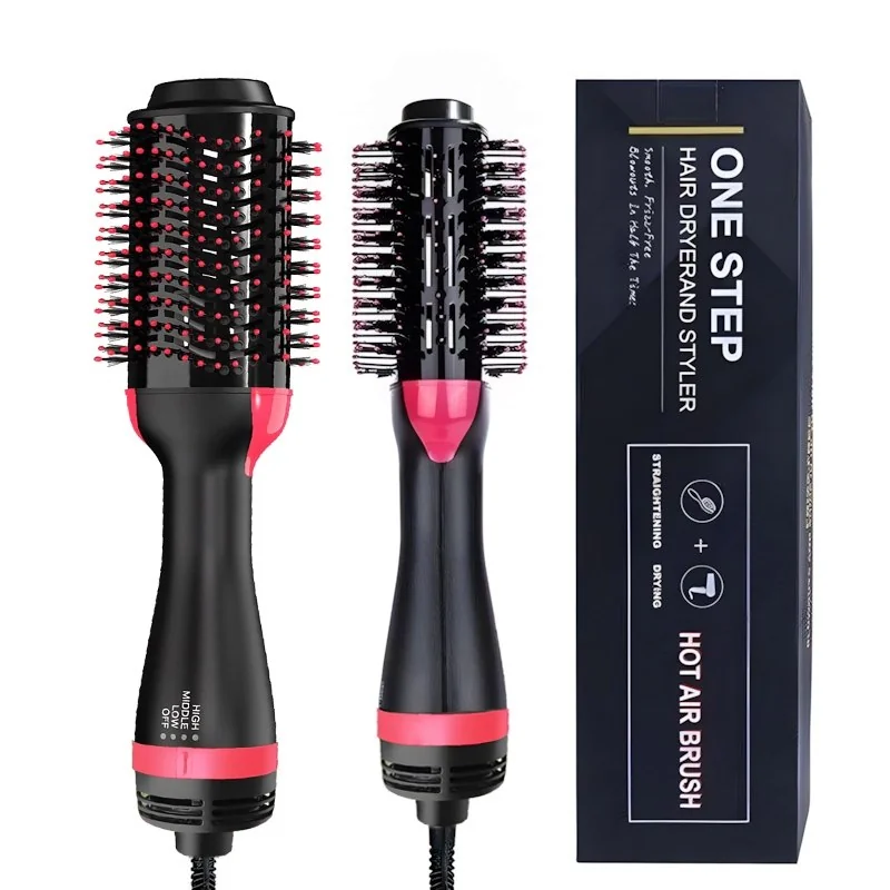 🚀 Escova Secadora Alisador Elétrica Quente Cabelo Com 3 Em1 Hair Styler FANG APENAS 110V