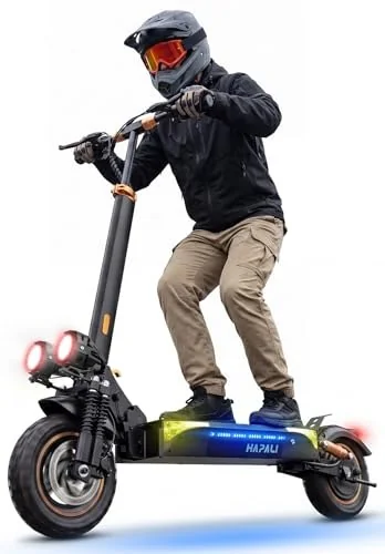🔥 PARCELADO! Patinete Elétrico para Adultos - Autonomia de 50 km, Velocidade de 50 km/h, Certificação UL, Pneus All-Terrain de 28 cm para Trilhas, Dupla Suspensão, Dobrável, Freios a Disco