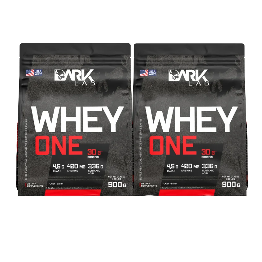 Kit 2x Whey Protein One Refil 900g Dark Lab - Proteina com BCAA, Glutamina, Arginina Shopee