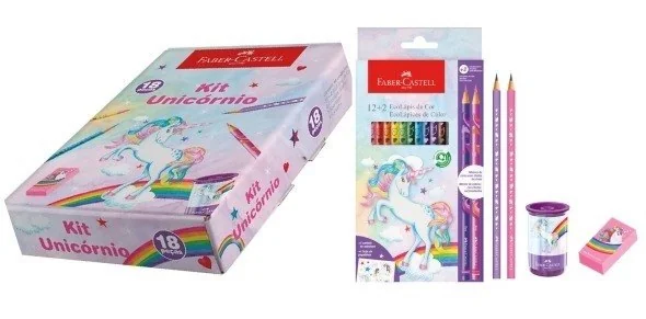 Kit Unicórnio, 370516, Faber-Castell, 18 peças, Edição Limitada