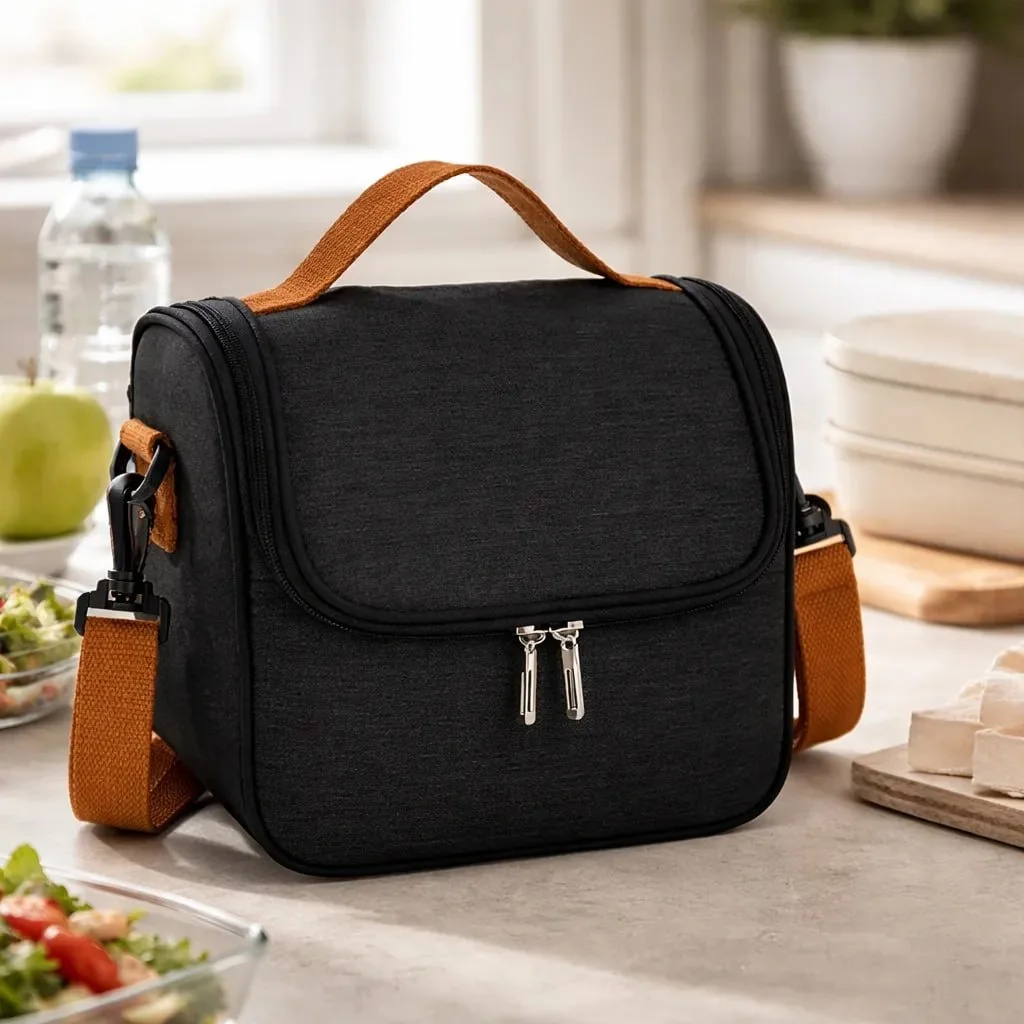 Bolsa Isotérmica Térmica Lancheira Marmita Sacola  Preto