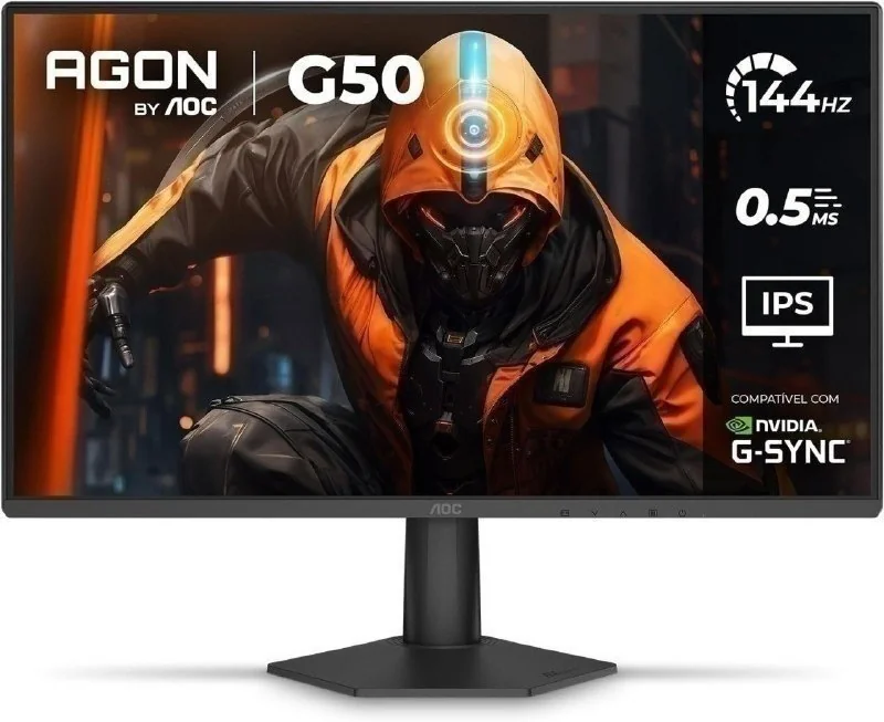 🔥 PARCELADO! Monitor Gamer AOC AGON G50 24" 144Hz 0,5ms IPS HDR10 G-SYNC 24G50F