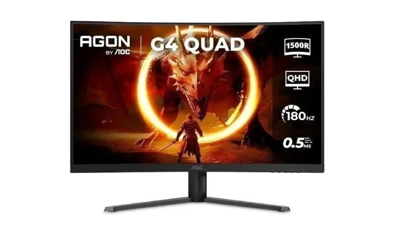 Monitor Gamer Curvo AOC AGON QUAD 32" 180Hz 0,5ms HDR10 CQ32G4E