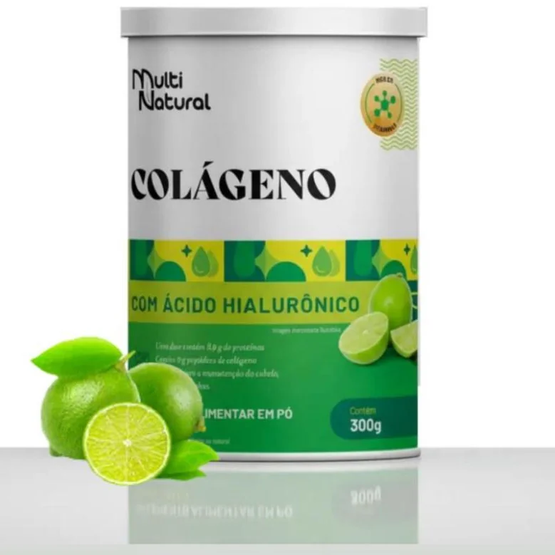 COLÁGENO COM ÁCIDO HIALURÔNICO LIMÃO 300g Shopee