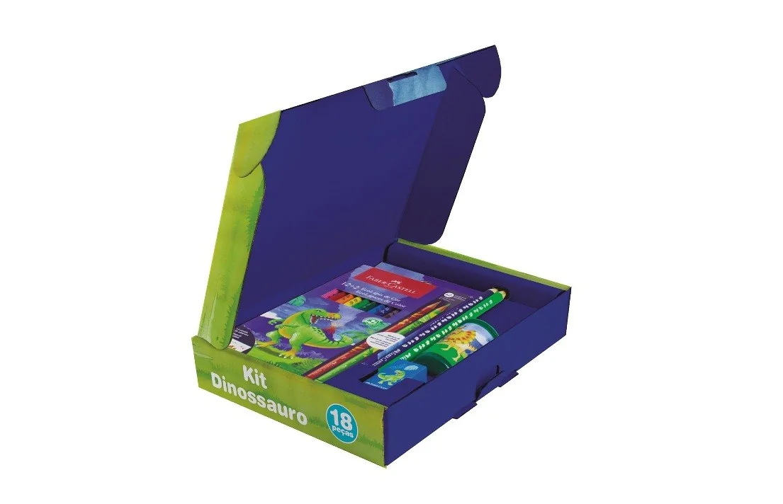 Kit Dinossauro, 370517, Faber-Castell, 18 peças, Edição Limitada