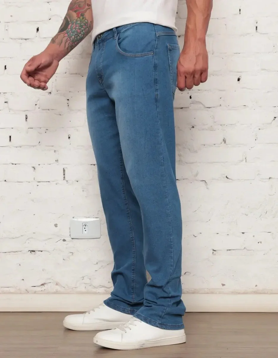 Calça Jeans Masculina Tradicional Corte Reto Mercado Livre