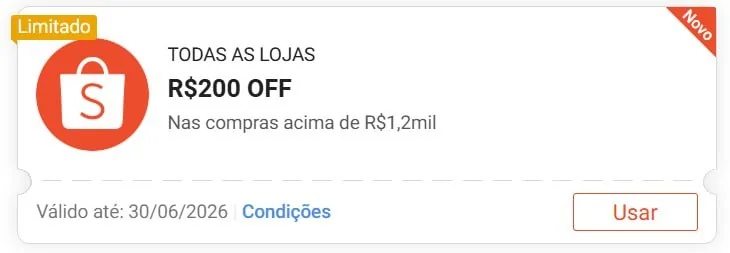 🔥 Cupom FORTE Shopee