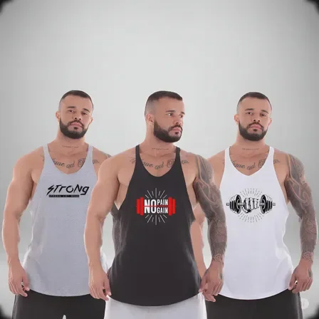 Kit 3 Camisetas Regata Masculina Cavada Mercado Livre