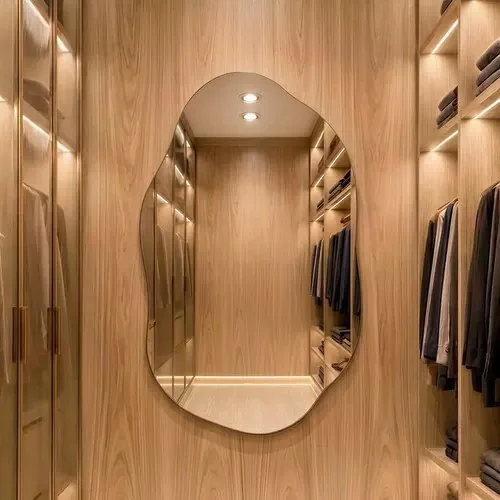 Espelho Vildrex Roma 70x50cm Design Moderno Lapidado Luxo Suporte