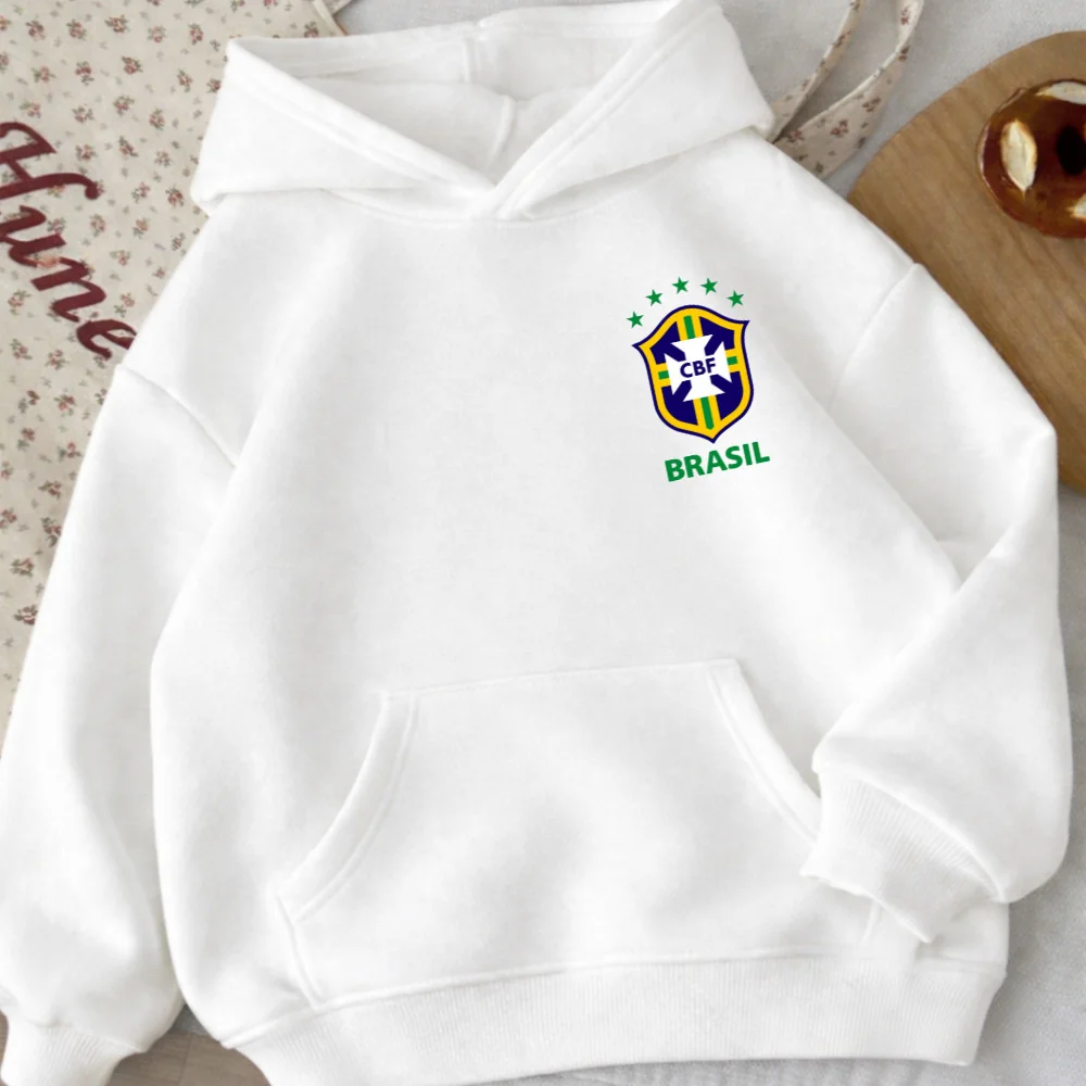 Moletom Canguru Escudo Brasil  Blusa De Frio Casaco Unissex Copa Do Mundo Shopee