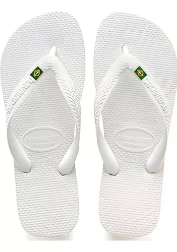 Chinelo Havaianas Brasil Bandeirinha Branco Unissex