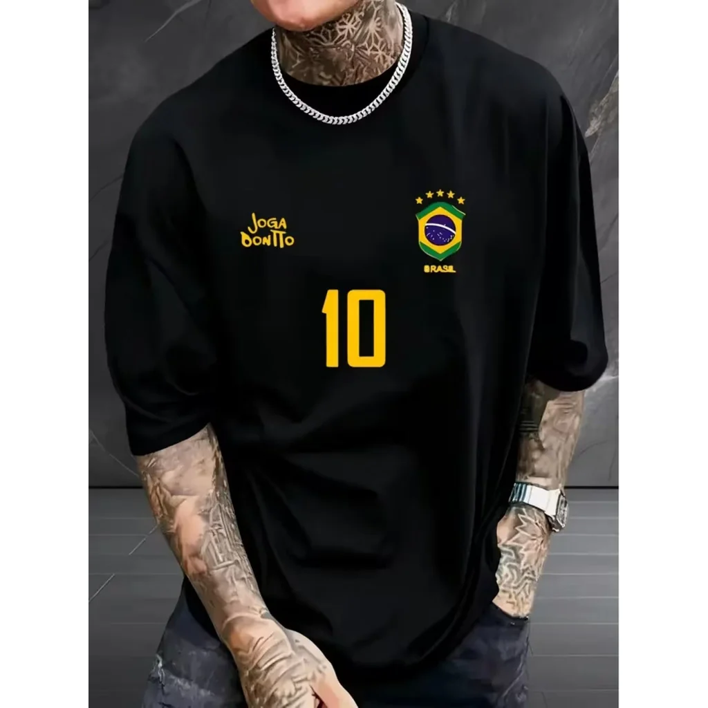 Camiseta Masculina e Unissex Brasil Copa Do Mundo 2026 100% Algodão Shopee
