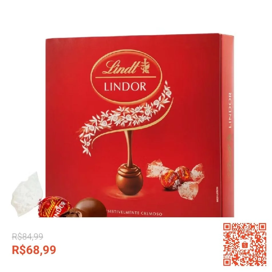 Caixa de Bombons Lindt Lindor ao Leite 112GB