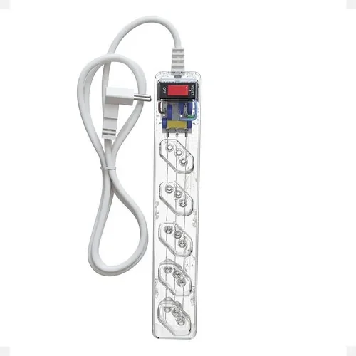 Protetor Elétrico Clamper Iclamper Energia 5 Com Tecnologia Lcf Para 5 Tomadas Transparente