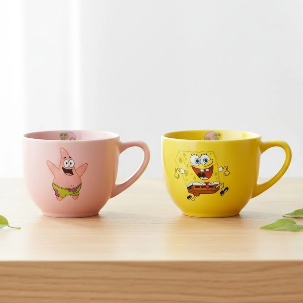 Caneca do Bob Esponja, Presentes Criativos, Geek, Colecionáveis, kit 2 canecas 170ml Shopee